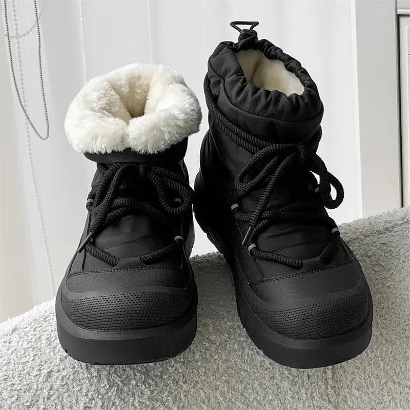 Designer New Men's Snow Boots Winter High Top Ankle Boots Outdoor Non-slip Waterproof Casual Cotton Shoes Plush Warm Work Boots