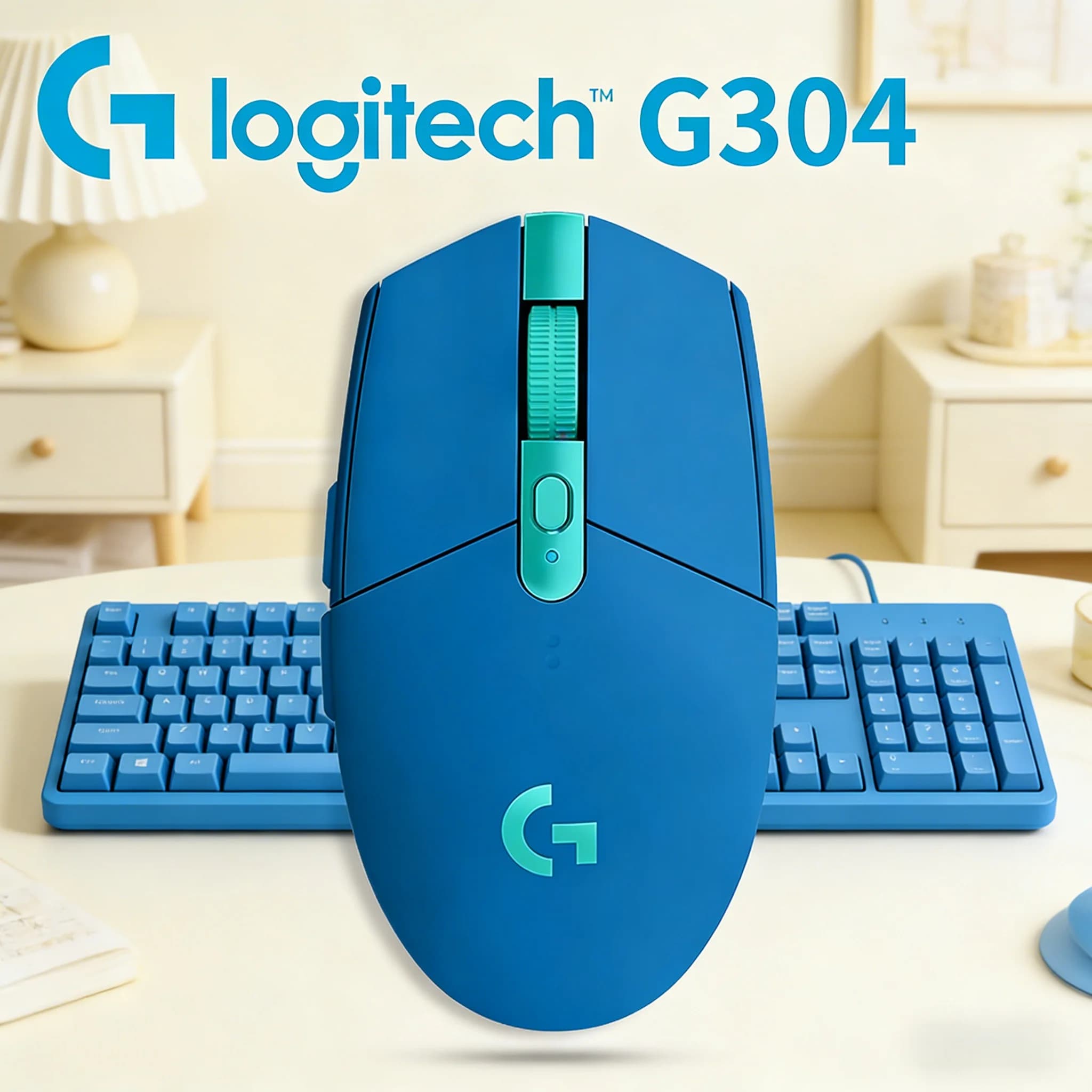 Mouse da Gaming Wireless Logitech G304 LIGHTSPEED, 12000 DPI, Batteria 250H, 6 Pulsanti Programmabili, 99g, per PC e Laptop