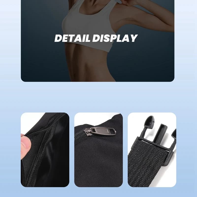 Borsa Marsupio Hip Vita Festival Soldi Marsupio Cintura Portafoglio Sport Vacanza Bambini Nero-A51M