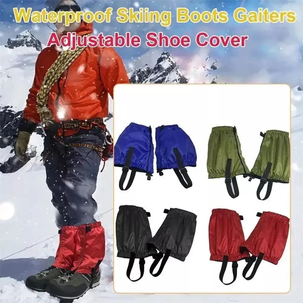 Coprigambe Impermeabili Portatili in Tessuto Oxford Traspirante, Protezione per Gambe e Scarpe da Neve, per Arrampicata, Campeggio, Escursionismo, Sci