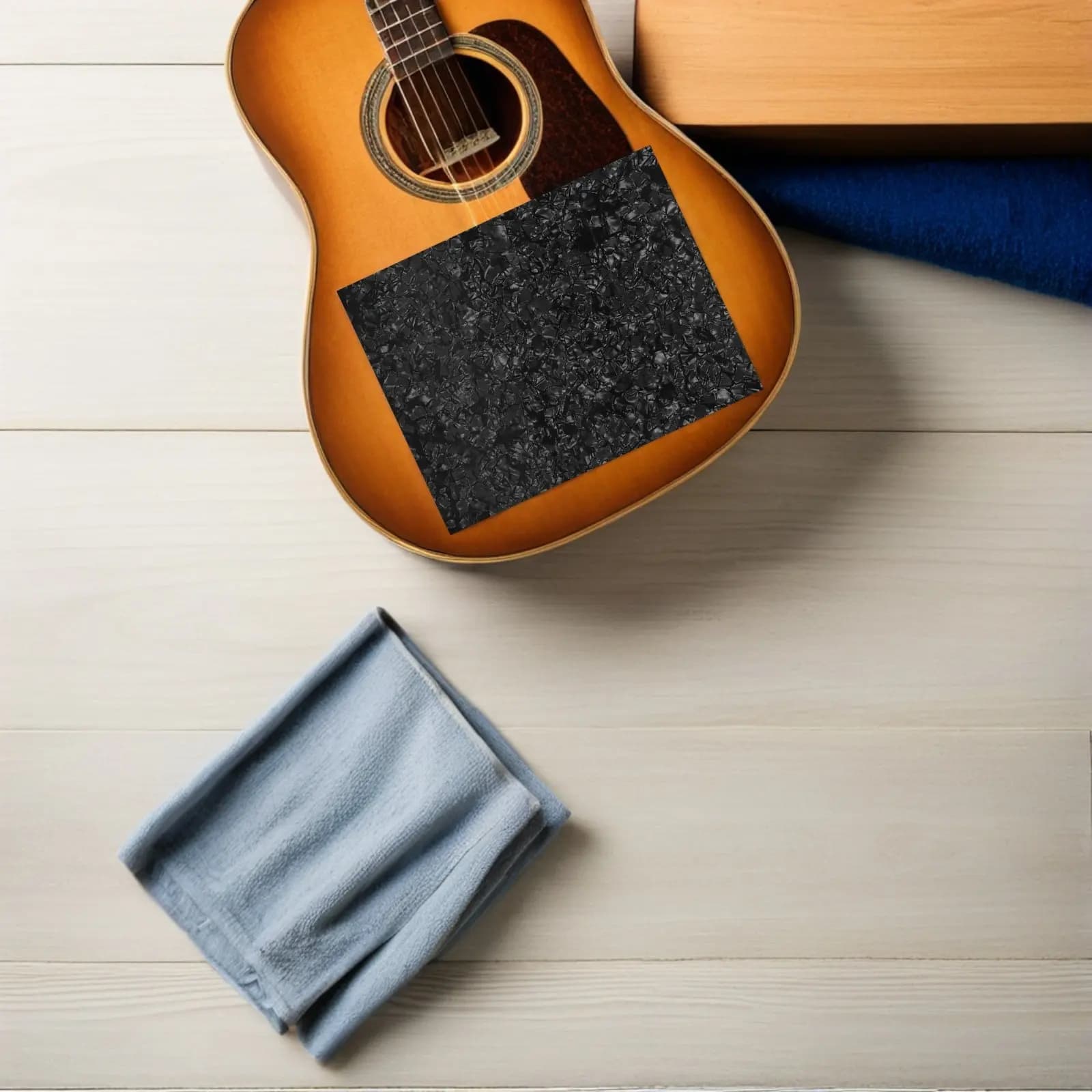 Protezione Adesiva per Chitarra, Pannello Antigraffio Acustico, Spessore 0,7mm, 20x25cm, Protezione Posteriore per Chitarra