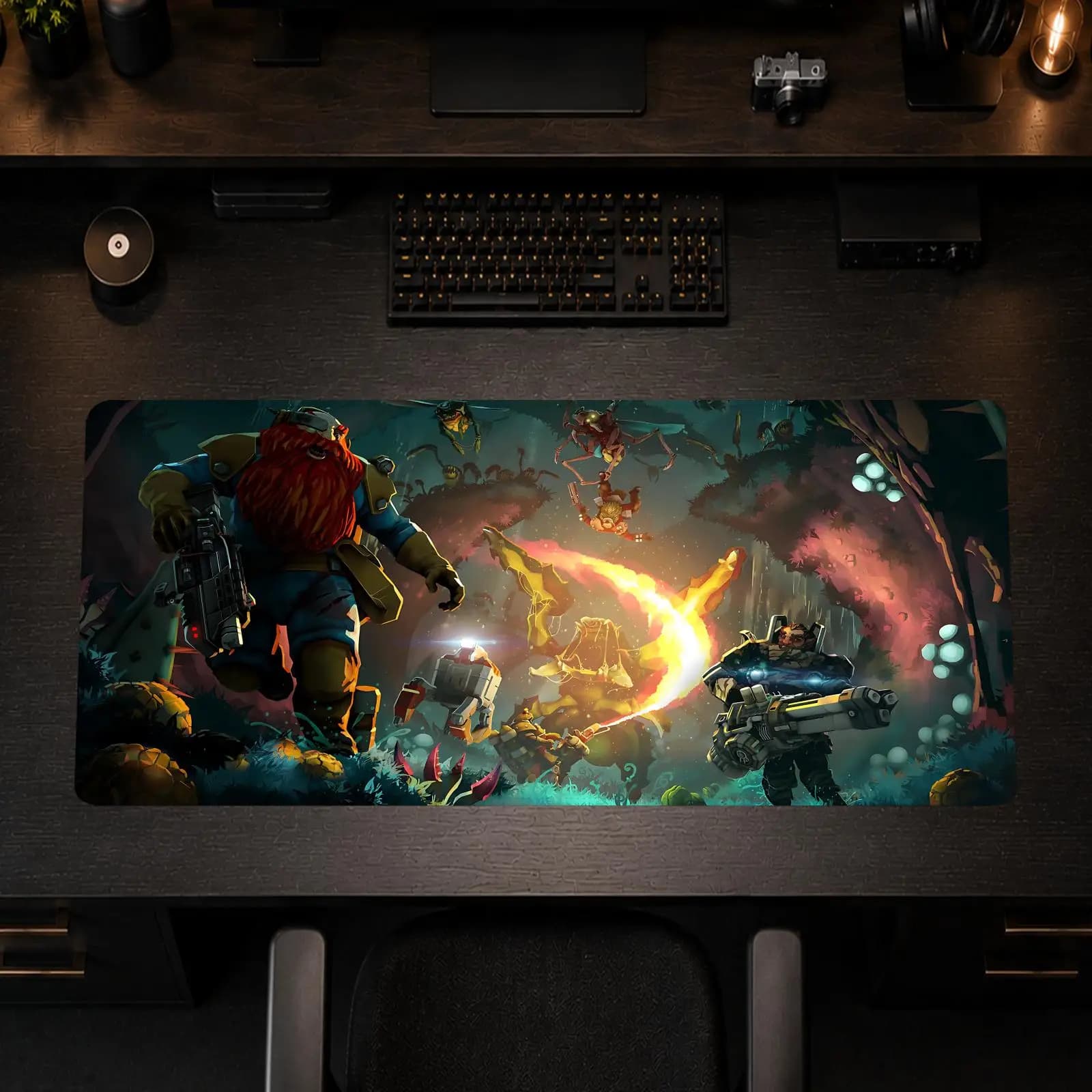 Deep Rock Galactic Mouse Pad Gaming office Non-slip Desk Mat Diy Mousepad Large Game Keyboard overlock