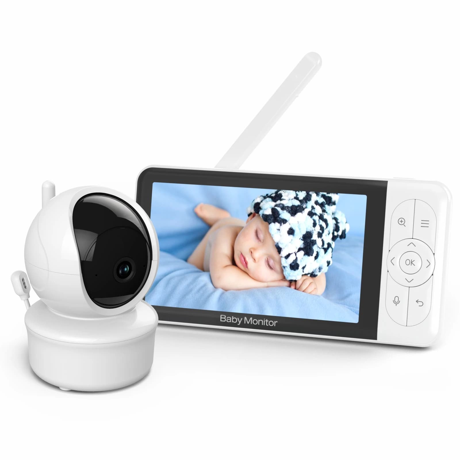 Tuya Wifi Baby Monitor 2.4GH WiFi 1080P Camera NightVision Motion and Sound Notifications Humidity Support Phone App Control