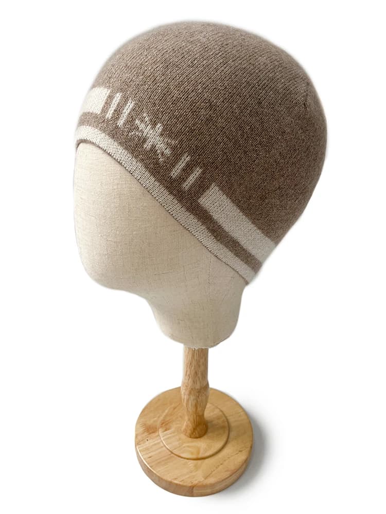 100% Pure Cashmere Beanie Men Women Thick Warm Winter Hat Jacquard Luxury Soft Camel Grey Watch Cap Skullcap Slouchy Knit Bone