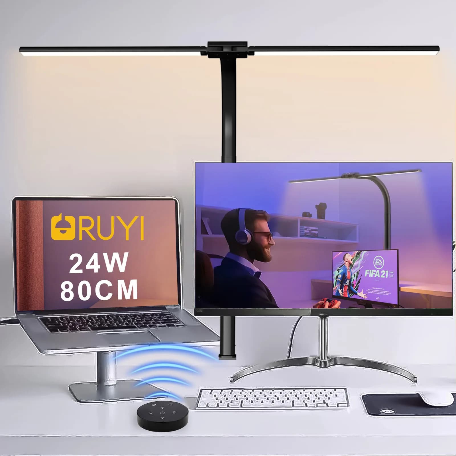 LED Computer Monitor Light Led Eye Protection Table Lamp Reading Night Light Tricolor dimming Desk Lamp For Study Office Esports