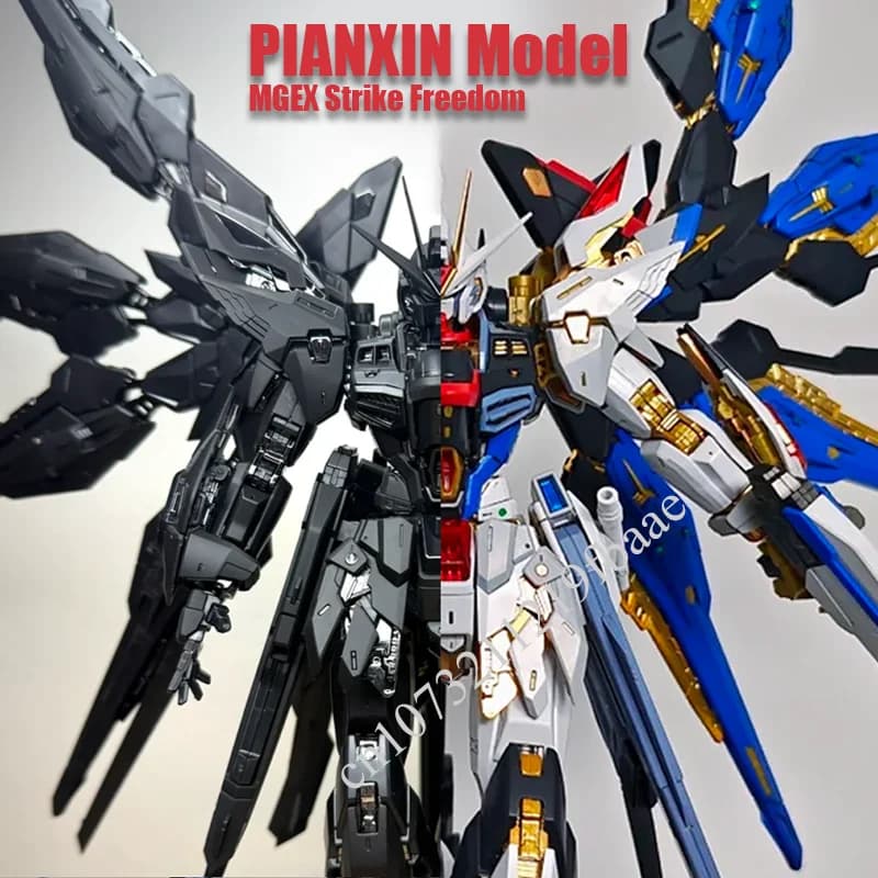 In Magazzino PIANXIN Strike Freedom MG 1/100 MGEX Action Figure Modello di Montaggio Kit Rivestimento di Mezzanotte Modello Mecha Giocattoli Per Bambini Regalo