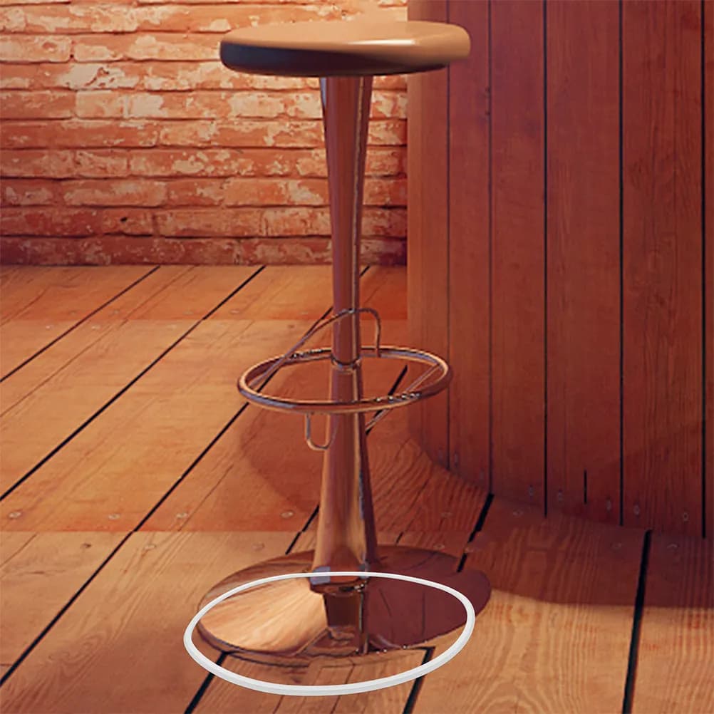 White Rubber Base Ring Bar Stool Leg Floor Protector Ring Non Slip Chair Leg Pads for Wood Floors Bar Stool Replacement Parts