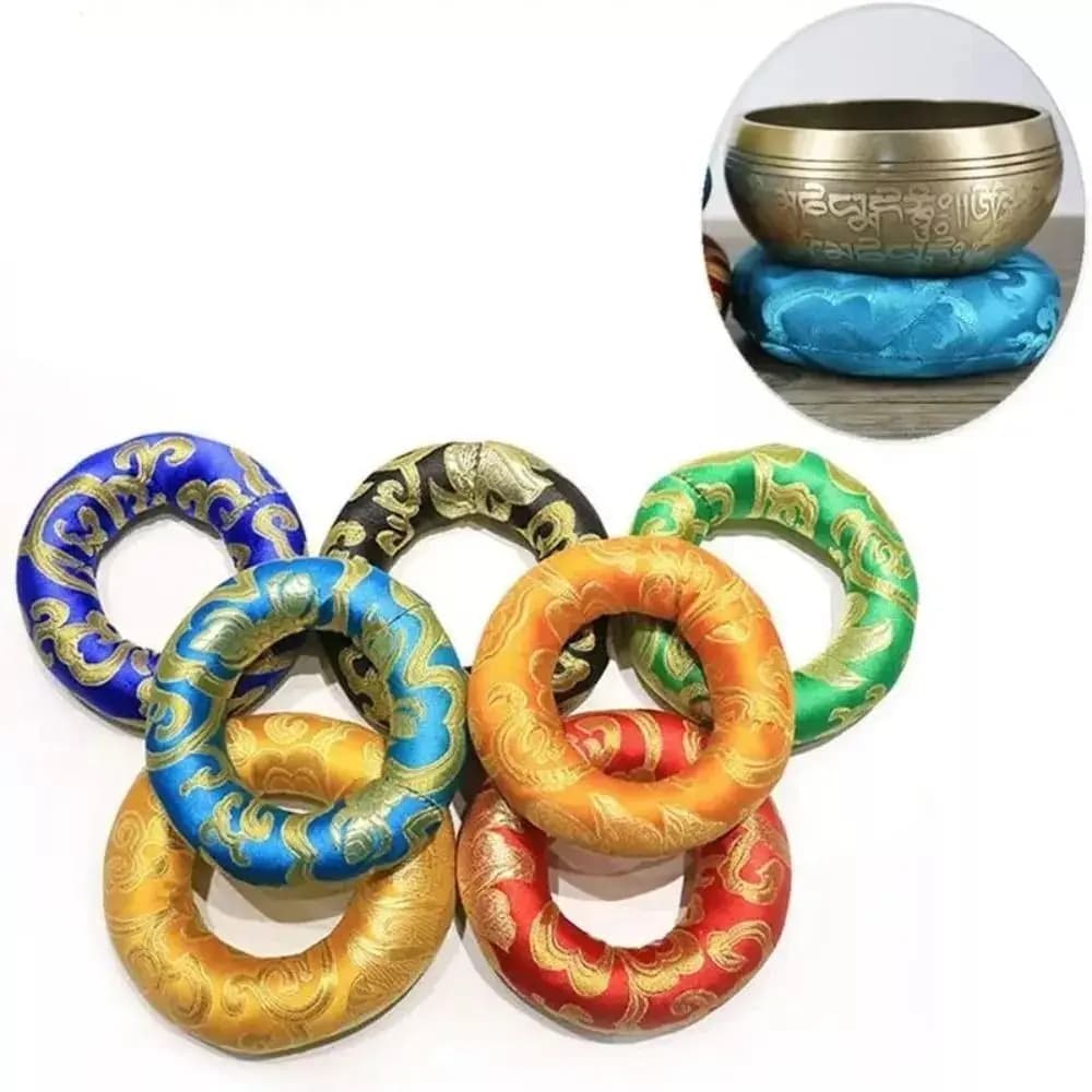 New Random Color Tibetan Bowl Pillow Soft Cotton Singing Bowl Mat Chakra Buddhist Supplies Handmade Tibetan Singing Bowl Pillow