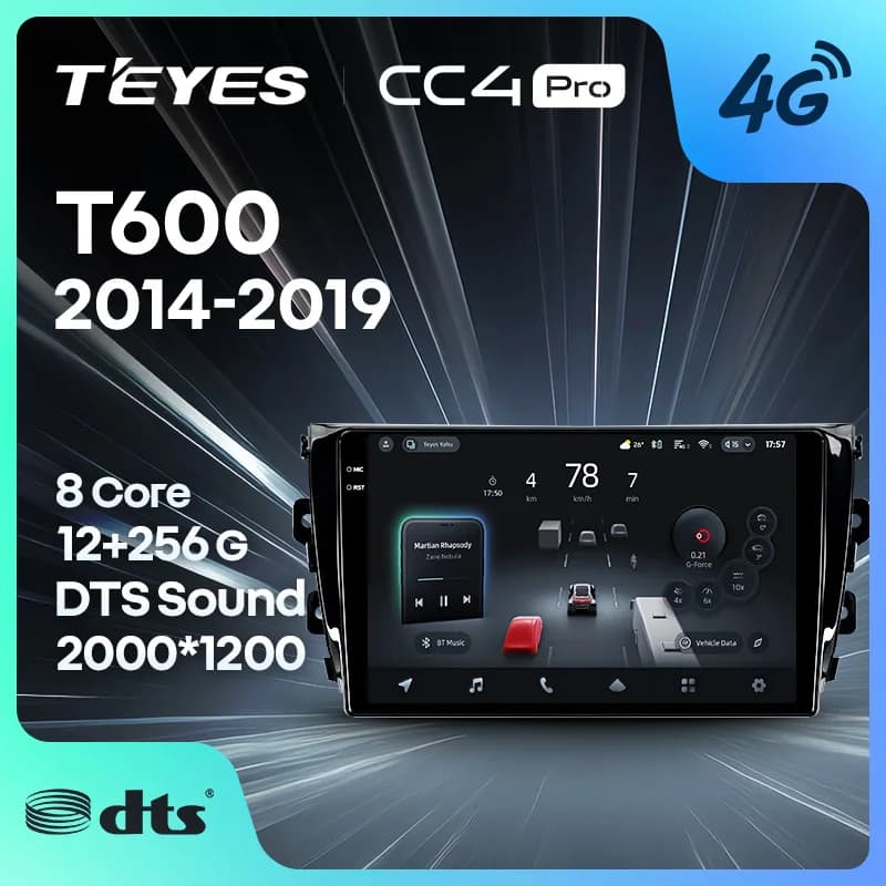 TEYES CC4 PRO Per Zotye T600 2014 - 2019 CarPlay Radio Multimedia Stereo Car play Auto 2DIN Autoradio