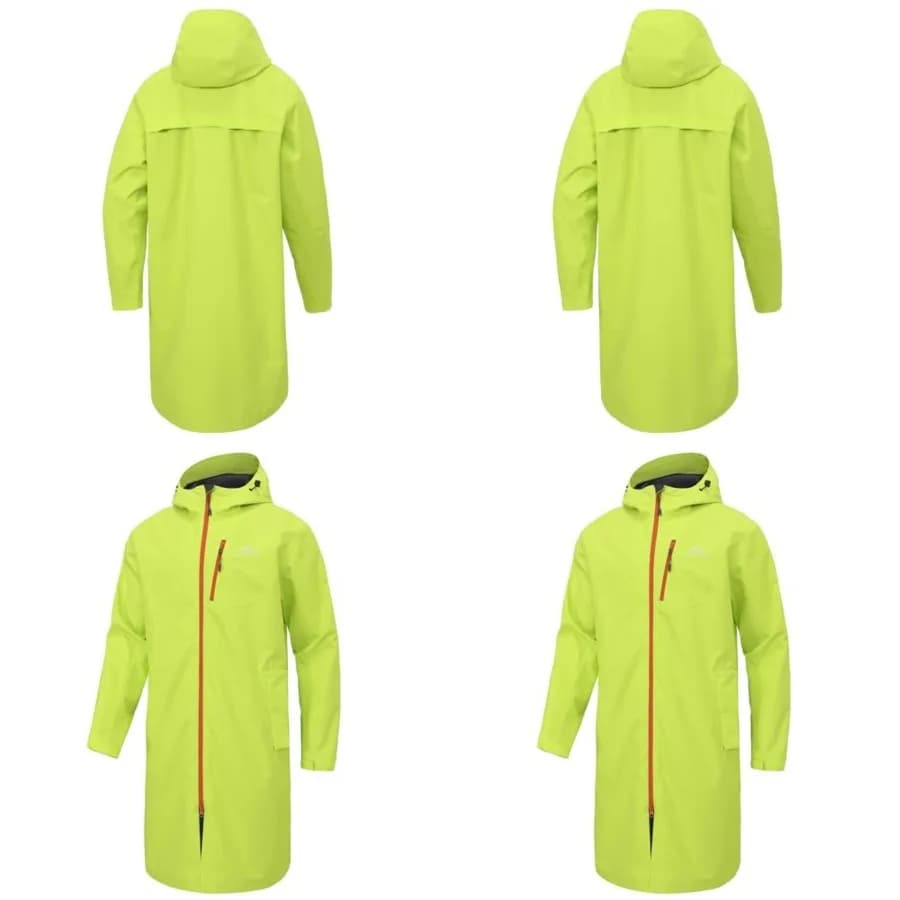 NORDIC OUTLAND Rain Jacket Men, Waterproof Breathable Long Raincoat with Hood Mesh Lining, Windbreaker for outdoor activities