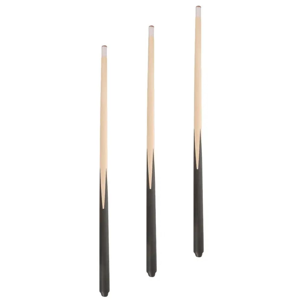 Set di 3 Stecche da Biliardo Corte 48Cm in Legno Duro, Mini Stecche da Pratica con Impugnatura Comoda e Portatile