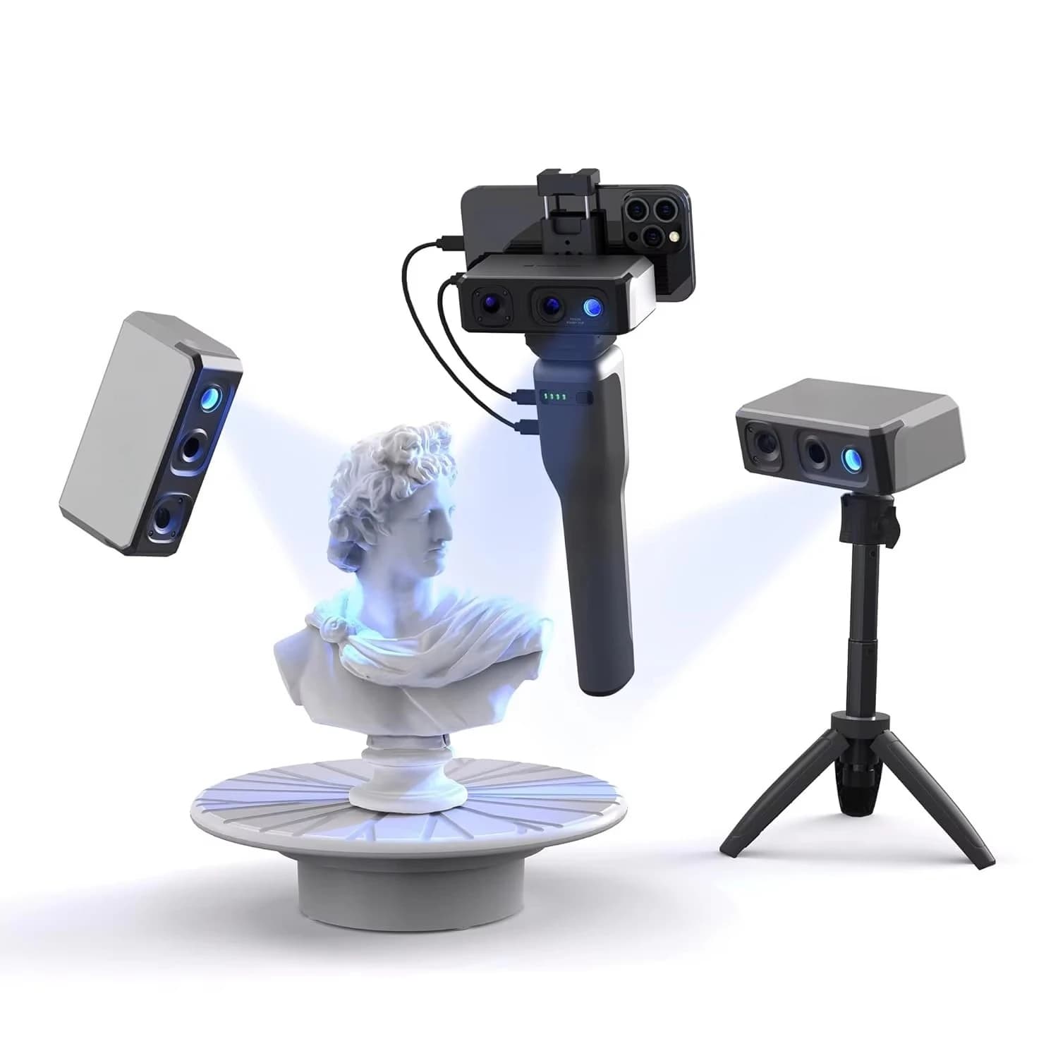 3d Scanner Anti-Shake Tracking Full Color 3d Printer Jewelry Model Shining 3D Scanner for Android/iOS/ Win10/MacOS