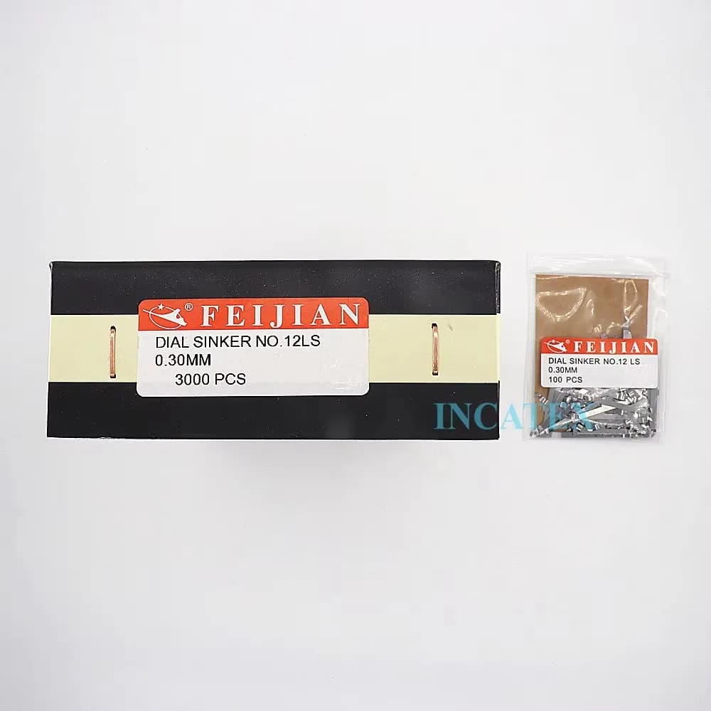 3000 Pcs Genuine Feijian Knitting Needle Dial Sinker No.12LS 0.30MM For Sock Knitting Machine
