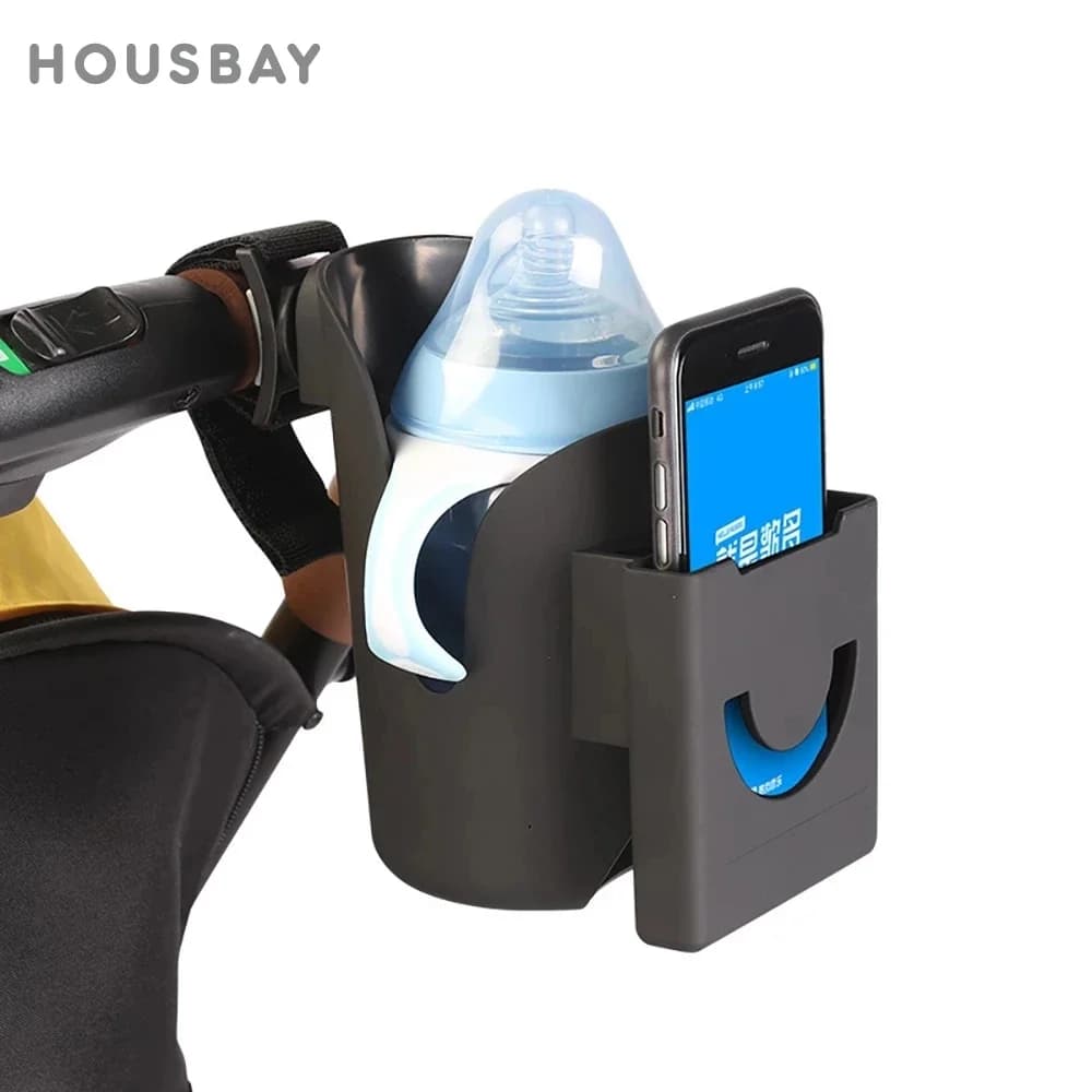 Portabicchieri per passeggino Carrozzina Supporto per bottiglia d'acqua Porta cellulare Carrozzina universale Accessori per passeggino Abs