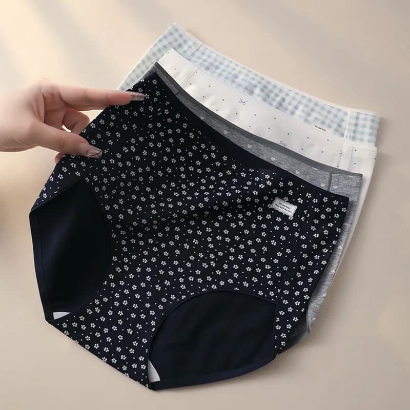 6PCS Comfortable Women's Panties Breathable Sexy Solid Color Women's Underwear Pure Cotton Underwear Briefs Soft Intimates
