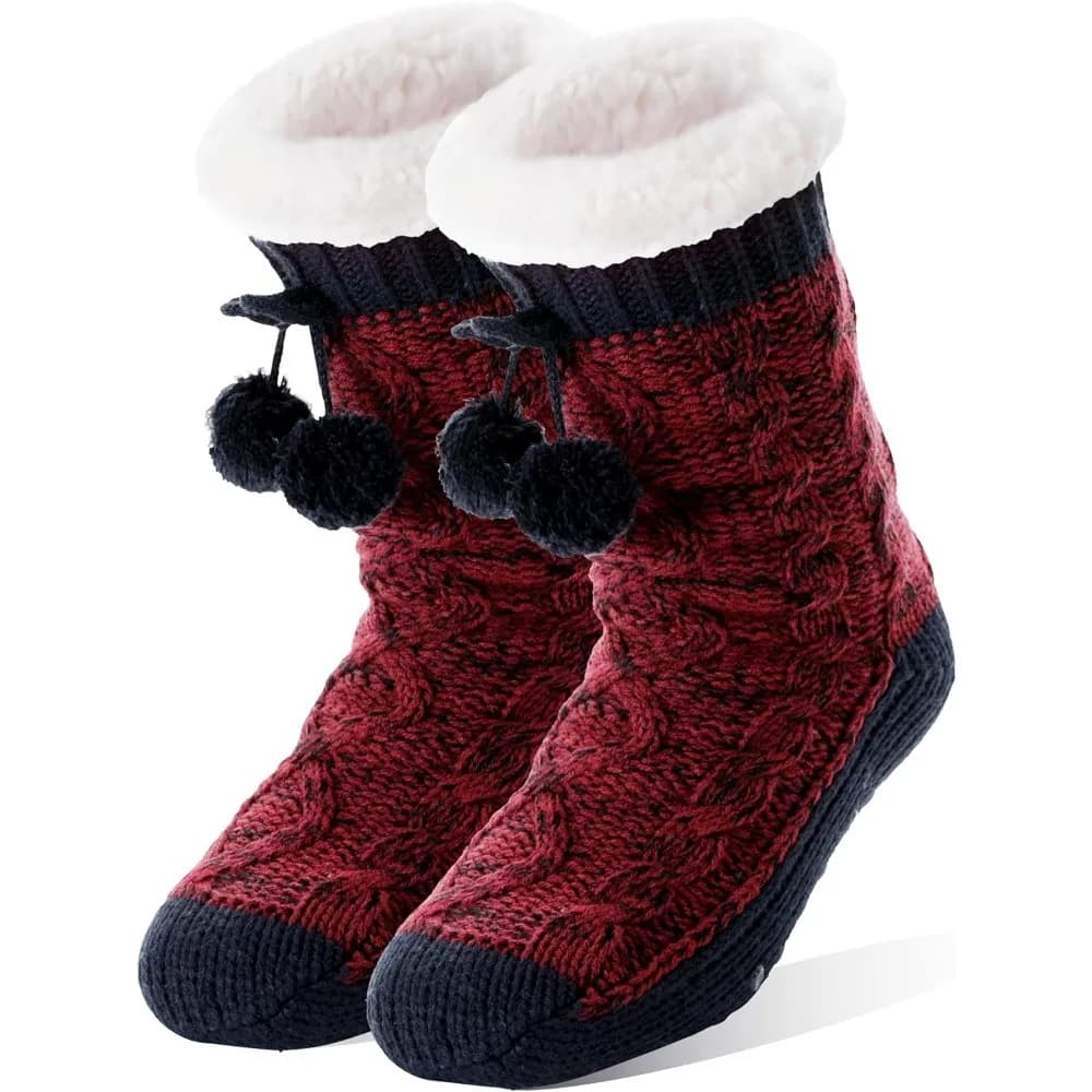 Calzini da donna con impugnature fuzzy, soffici, invernali, caldi, spessi, termici, comodi, in peluche, antiscivolo, morbidi calzini in pile