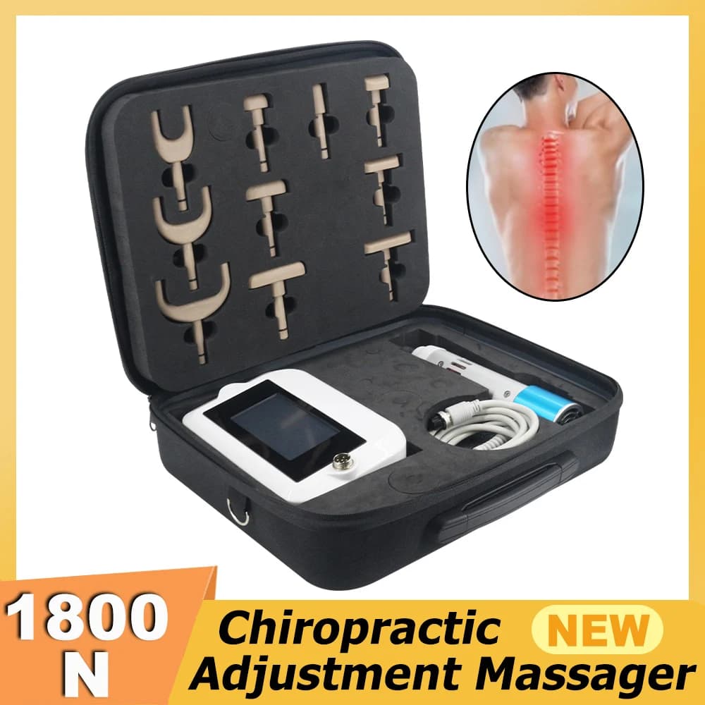 Strumenti Professionali Elettrici per Chiropratica, Pistola di Correzione Spinale 1800N per Alleviare il Dolore Vertebrale, Massaggiatore Corporeo