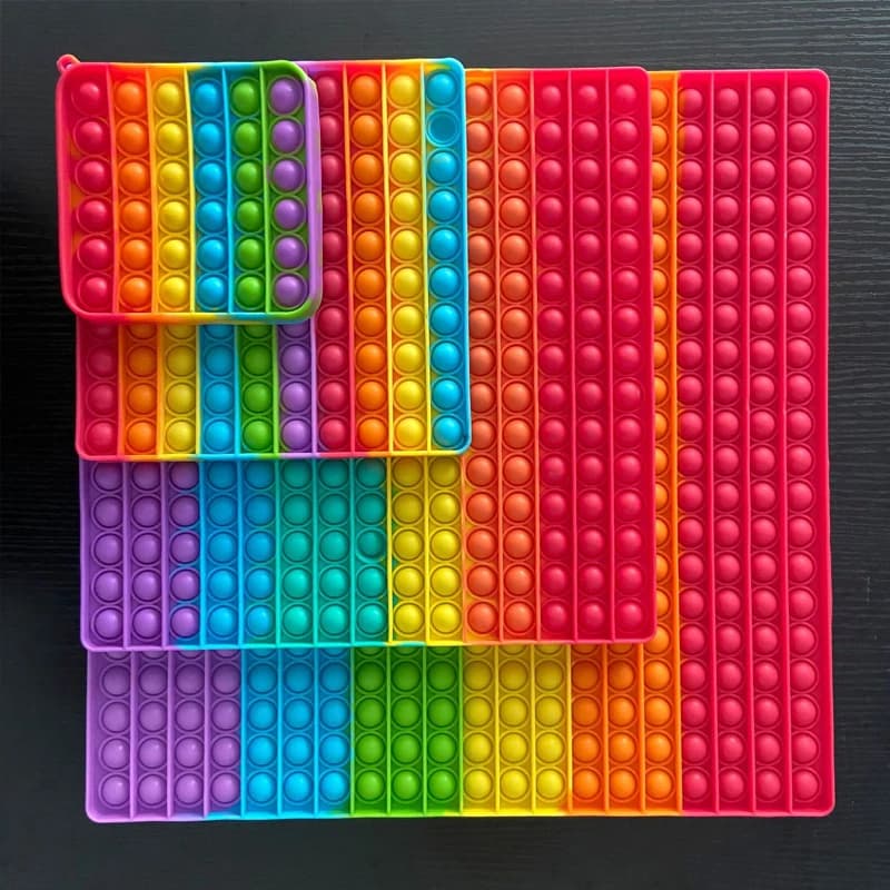 Grande 30-50 cm Arcobaleno Fidget pop it Giocattoli Push Bubble Giocattolo antistress Autismo ha bisogno di Squishy Antistress Giocattoli per bambini Aнтистelerinсс