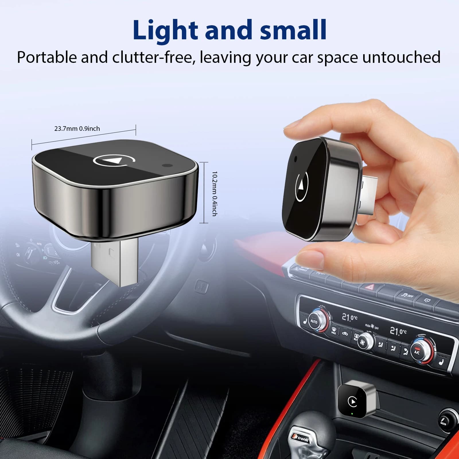2025 New 2IN1 Wireless CarPlay Android Auto USB Adapter Dongle Smart Mini Box Plug Play for VW Toyota Honda Ford Benz KIA