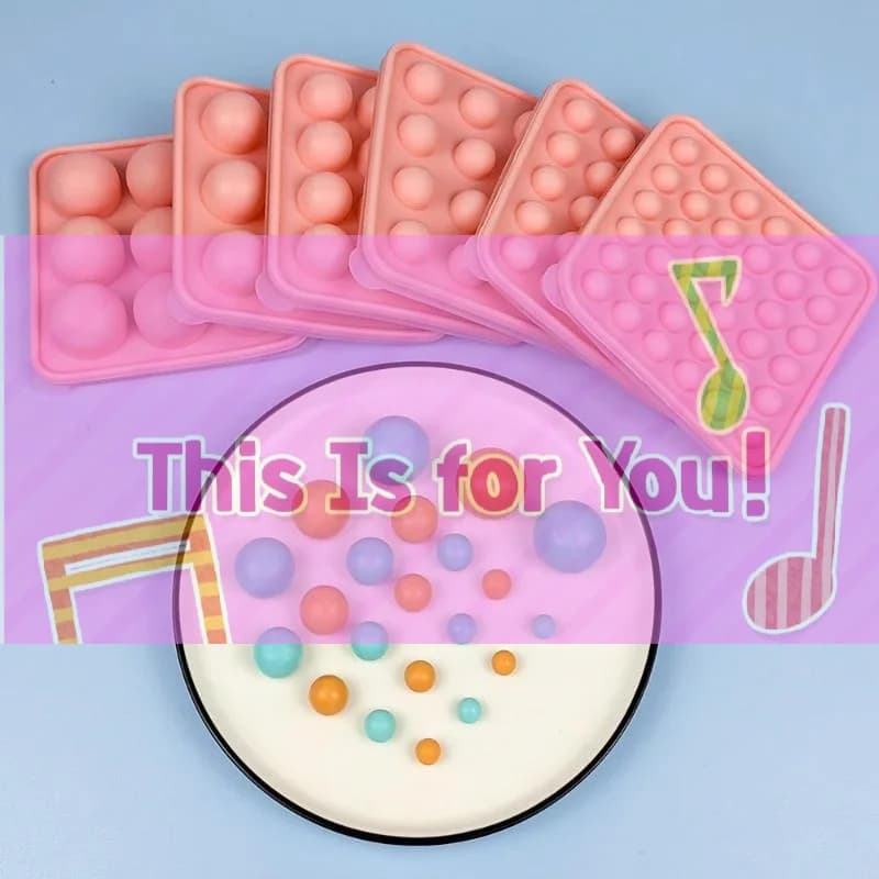 Stampo in Silicone Rotondo Poroso per Caramelle e Cioccolatini con Coperchio, per Fondente, Pudding, Cubetti di Ghiaccio, Decorazioni per Torte Festa della Mamma, Matrimonio