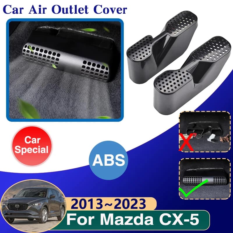 Per Mazda CX-5 2023 Accessori KE KF 2013 ~ 2022 Auto Uscita Aria Coperture Sfiato Condizionatore di Scarico Sotto Il Sedile Non-Collegamento Interni