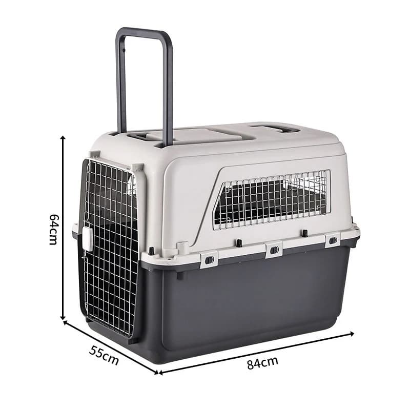 Large Portable Classic Pet Carrier Detachable Multi-Style Air Transport Box Trolley Backpack Easy Travel Plastic Small Dogs