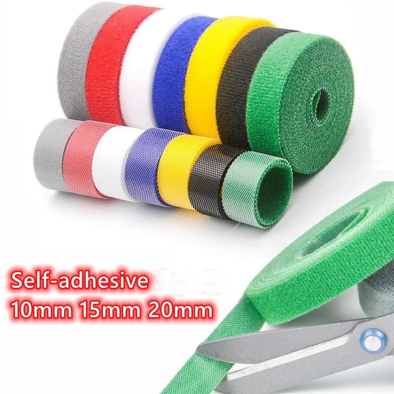 Back To Back 10mm 15mm 20mm riutilizzabile Sticke Strap Tie Hook Loop fascette per cavi cucina domestica fai da te fascette in Nylon accessori