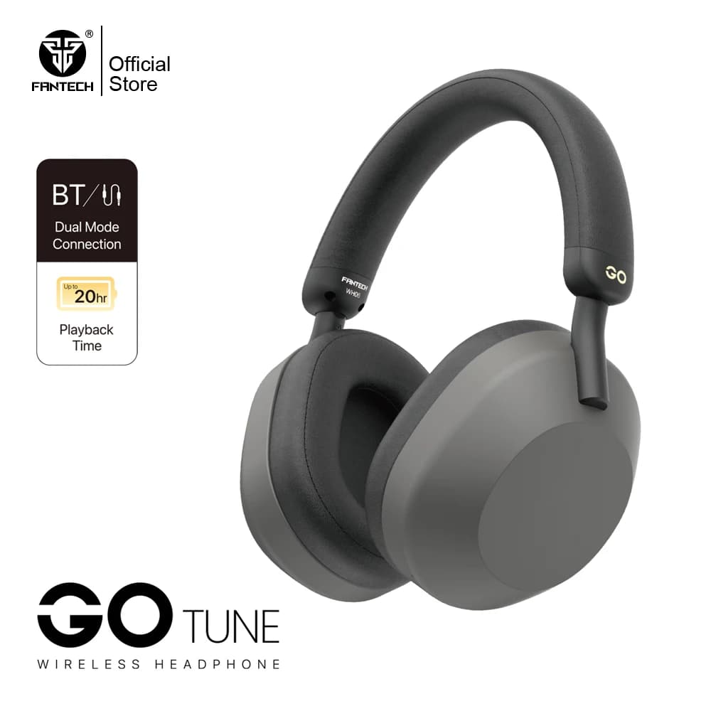 FANTECH GO TUNE 3.5 mm wired headphones 40 mm driver 20 hours musical playback Headphones with microphone