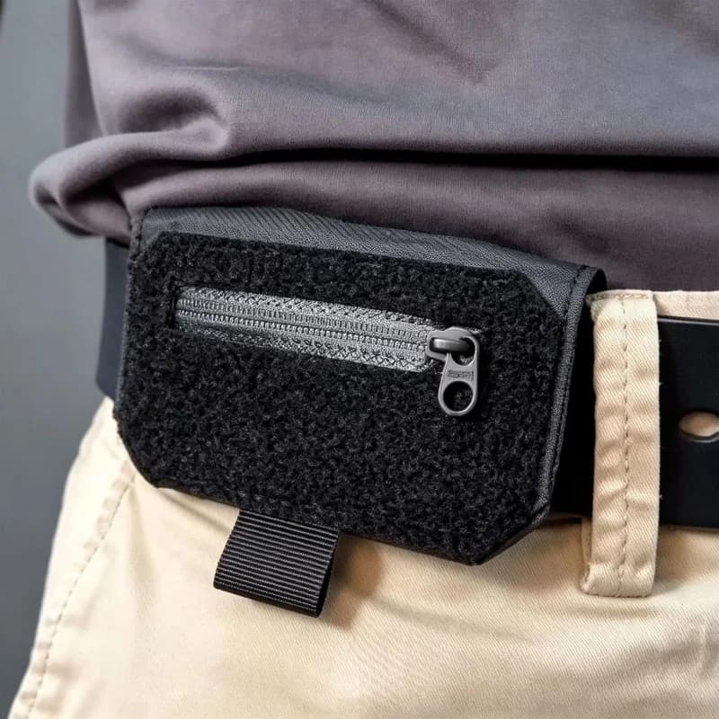 Portafoglio Compatto EDC con Clip da Cintura - Marsupio Nascosto Antifurto per Passaporto, Contanti e Carte, Borsa Antiscrociata