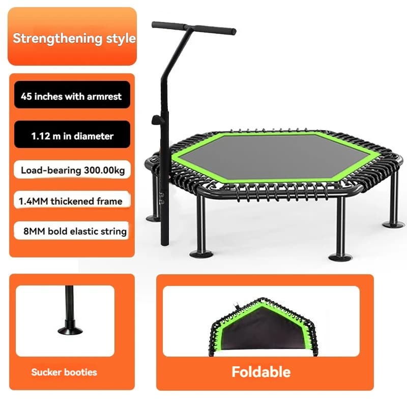45 inch bounce bed Gym for adults Weight loss equipment with elastic rope for children, bungee jump, jump bed, Dawdling