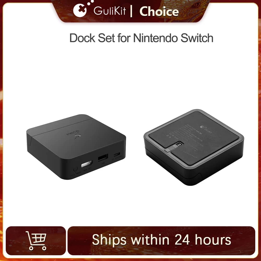 Gulikit NS05 Dock portatile per docking station Switch con adattatore per supporto di ricarica USB-C PD Porta USB 3.0 per Nintendo Switch OLED