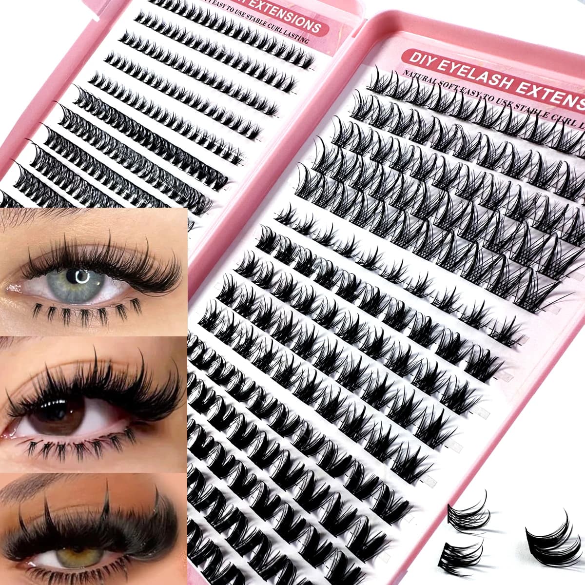 New With Bottom Lashes Manga Unique Spiky Individuals Cluster Eyelash Extensions 10-16mm D Curly DIY Volume Anime Lash Extension