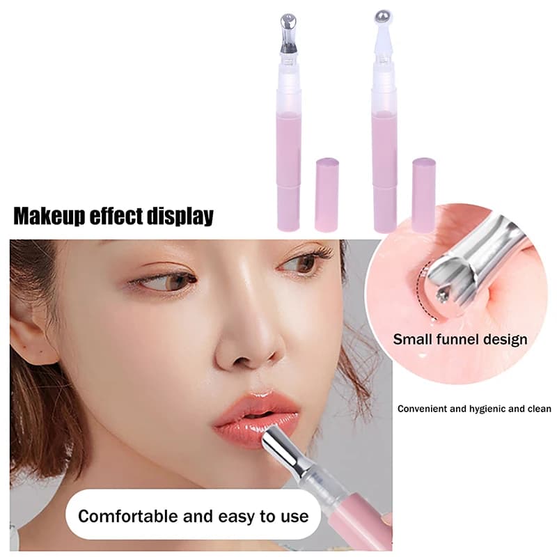 Contenitore per campioni di essenza da viaggio portatile da 3 ml Contenitore per gel per occhi sottovuoto airless Tubi vuoti Penna dispenser per lucidalabbra per olio essenziale