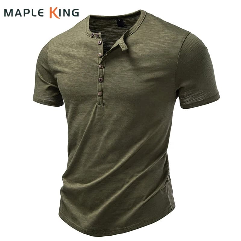T-shirt e Canotte da Uomo 2026 Estive Casual a Manica Corta Tinta Unita con Bottoni, Abbigliamento da Golf Designer, Magliette Basic da Uomo