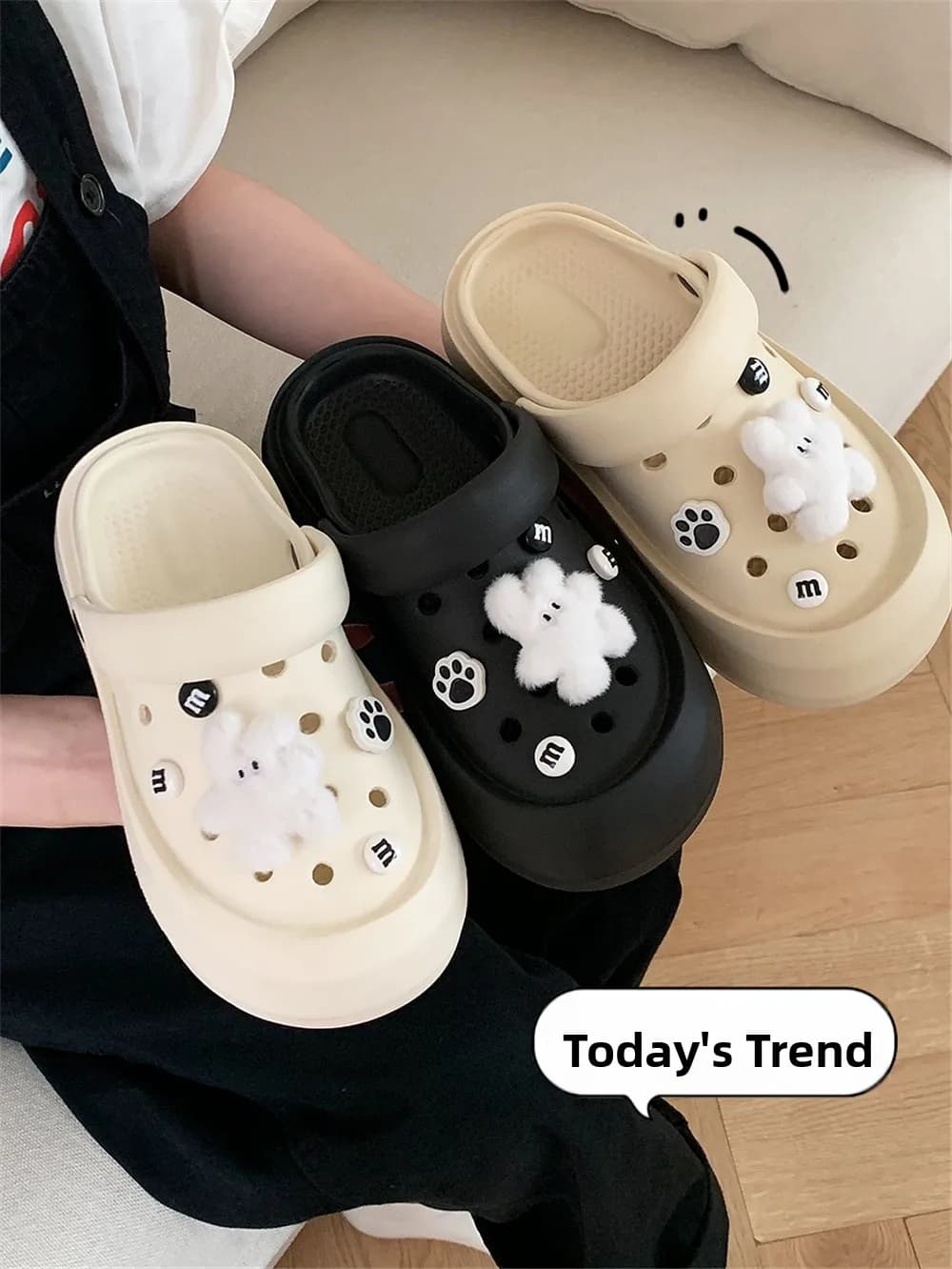 Scarpe Clog Divertenti con Suola Spessa in EVA, Nuovo Stile 2024, Sandali da Esterno, Ciabatte Aperte, Scarpe Casual Estive da Donna