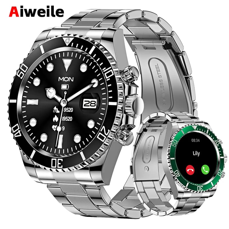 Smartwatch High-end Smart Watch Luxury Aiweile AW12 Replica Business Sports Wireless Imitation Hebrew Support Korean 2024