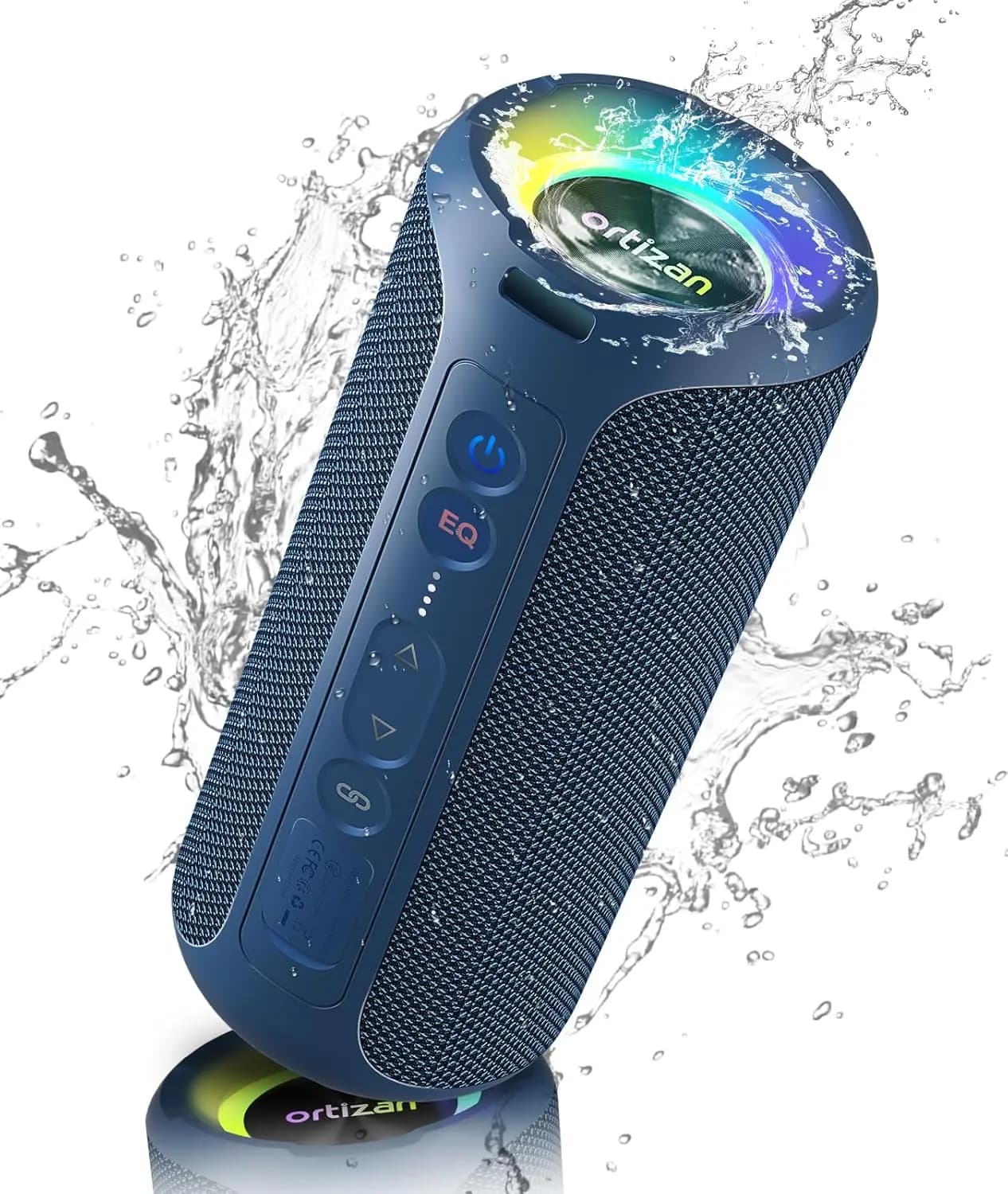 Altoparlante Bluetooth wireless Ortizan con audio e bassi HD da 40 W, impermeabile IPX7, 30 ore di riproduzione, Bluetooth 5.3, vivavoce, ingresso TF/AUX