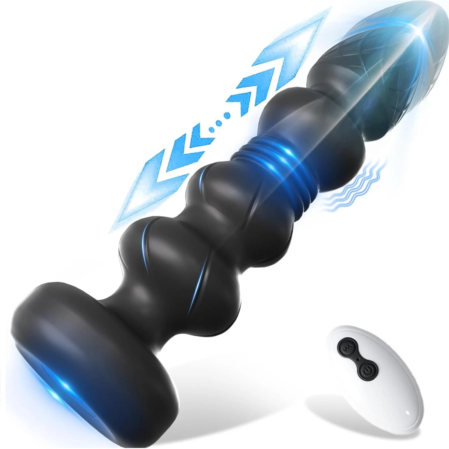 Vibratore anale a spinta remota Donna Uomo Perline telescopiche Prostata G-Spot Masturbazione Massaggiatore Giocattoli del sesso Coppie adulte Negozio 18+
