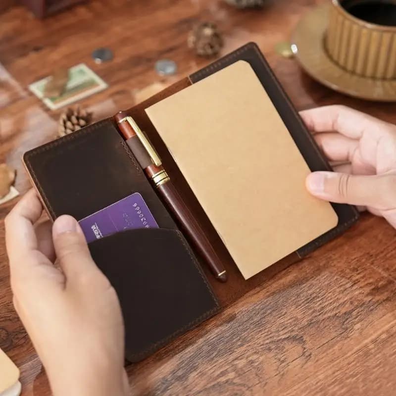 Leather Cover Notebook Meeting Notebook Daily Notepads Travel Journal Notebook