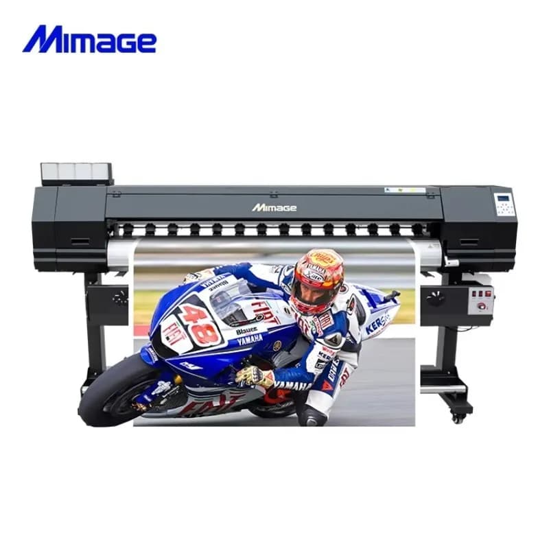 【Bestseller】Stampante Eco-Solvente Grande Formato Mimage 1.8m e Plotter da Taglio per Adesivi in Vinile Tutto in Uno con Xp6