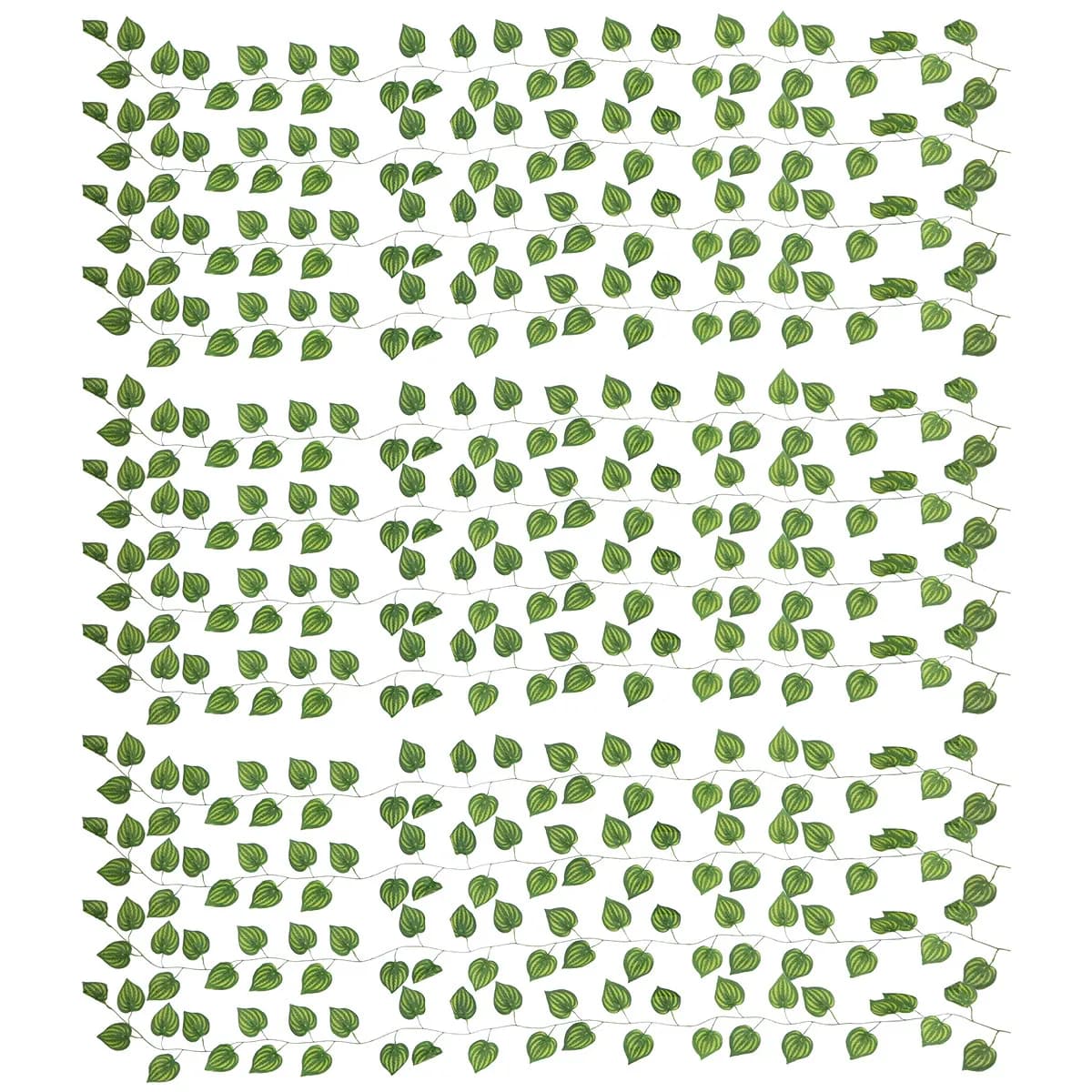 12 Pezzi di Foglie Artificiali in Rattan Verde, Decorazione per Balcone e Parete, Ghirlanda per Privacy, Piante Artificiali in Rattan