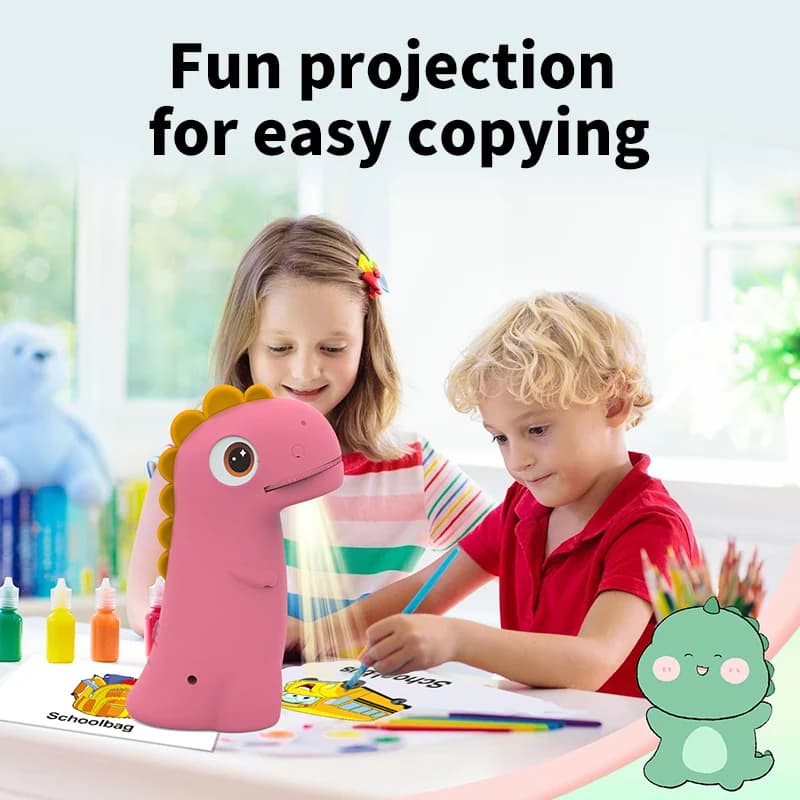 Proiettore portatile da tavolo per pittura, macchina per disegnare e copiare ricaricabile con diapositive, luce soffusa per bambini