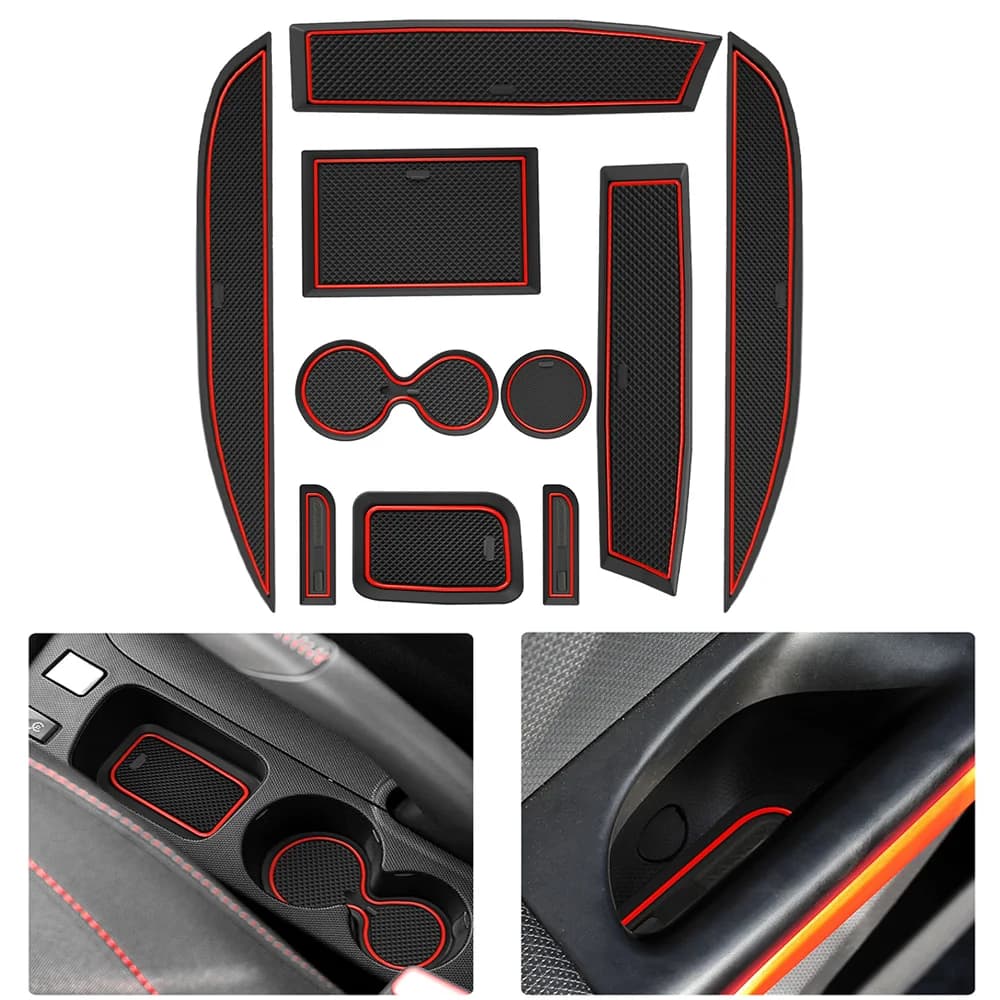 Auto Porta Slot Zerbino For Renault Clio 4 2019 2018 2017 2016 2015 2014 Wallet Interior Auto anti-slip Gate Groove Pad