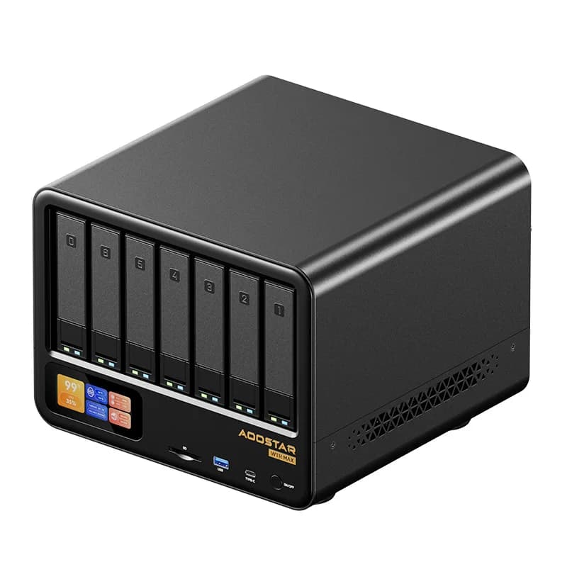 WTR MAX Mini Host AMD 8845HS Host NAS domestico Archiviazione cloud 11 dischi