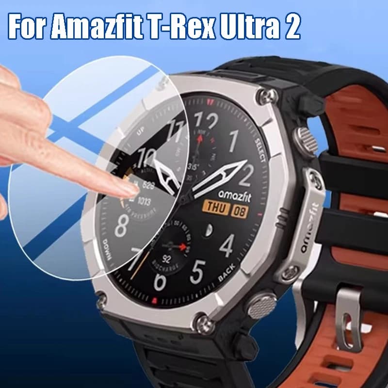Tempered Glass for Amazfit Amazfit T-Rex Ultra 2 Smartwatch Accessories Screen Protector Anti-Deflagrant Film Transparent Cover for Watch