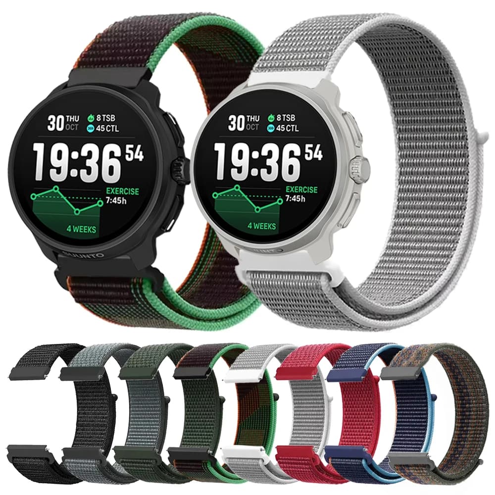 20mm 22mm cinturino da polso in nylon per SUUNTO 3 Fitness/5 9 Peak/RACE S/2 cinturino sportivo VERTICAL RUN OCEAN per COROS PACE Pro Correa