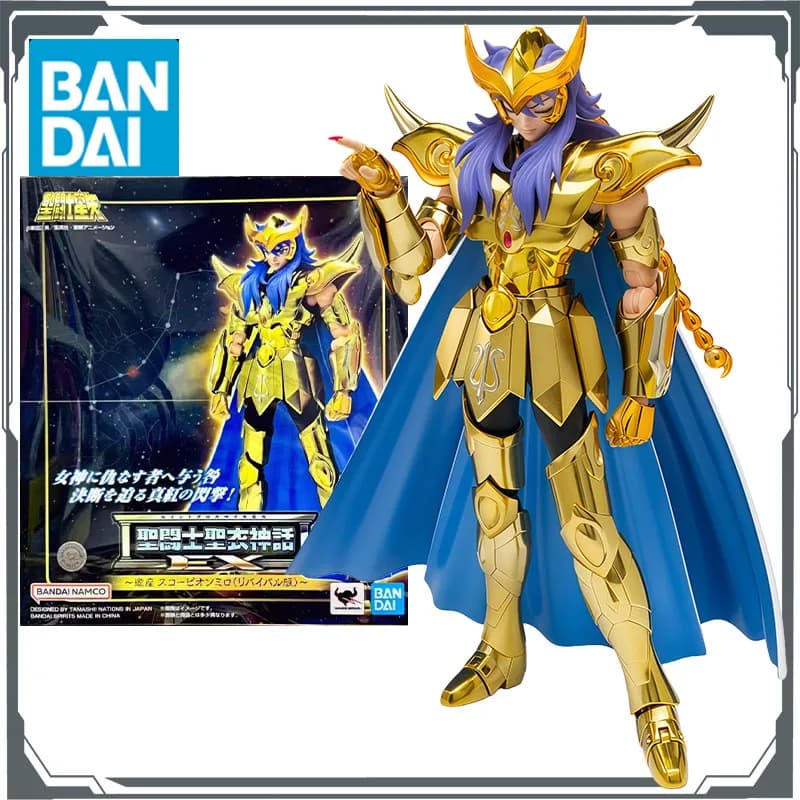 Bandai Mito Originale Panno EX Scorpione Milo 180mm Anime Action Figures Giocattoli per Ragazzi Regalo Di Natale Modello Da Collezione Ornamenti