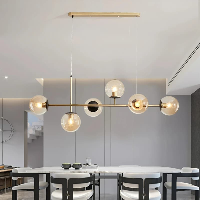 Lampadari per sala da pranzo del Nord Europa Designer Lampada a sospensione a striscia lunga con un carattere Decorazione Maison Luci a LED