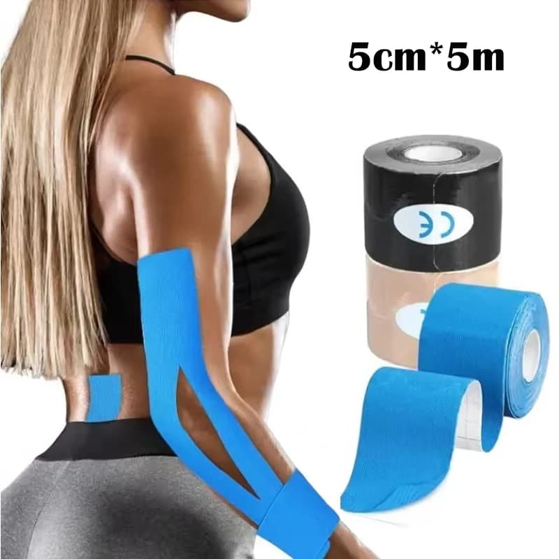 5 cm * 5 m Sport Nastro sportivo impermeabile Adesivo Benda sportiva Recupero muscolare Cintura protettiva Benda di supporto