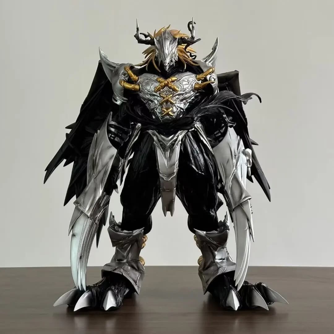 Statua Anime Digimon Adventure Black War Greymon - Modello da 37 cm, Decorazione da Scrivania per Collezionisti, Giocattolo Regalo per Ragazzi